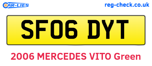 SF06DYT are the vehicle registration plates.