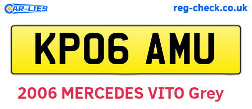 KP06AMU are the vehicle registration plates.