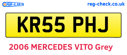 KR55PHJ are the vehicle registration plates.