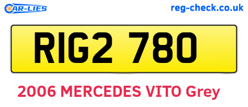 RIG2780 are the vehicle registration plates.