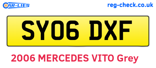 SY06DXF are the vehicle registration plates.