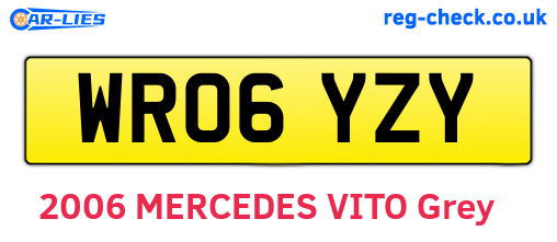 WR06YZY are the vehicle registration plates.