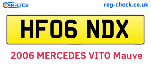 HF06NDX are the vehicle registration plates.
