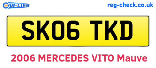SK06TKD are the vehicle registration plates.
