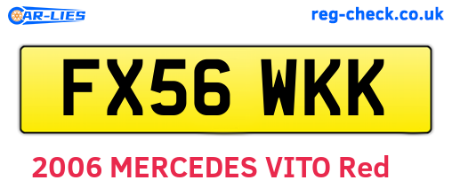 FX56WKK are the vehicle registration plates.