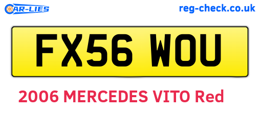 FX56WOU are the vehicle registration plates.