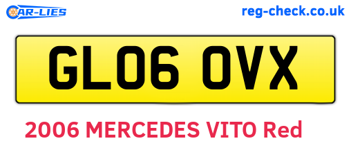 GL06OVX are the vehicle registration plates.