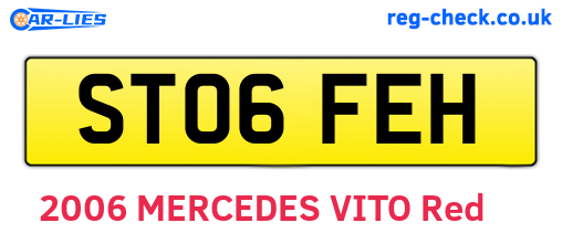 ST06FEH are the vehicle registration plates.