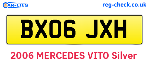 BX06JXH are the vehicle registration plates.