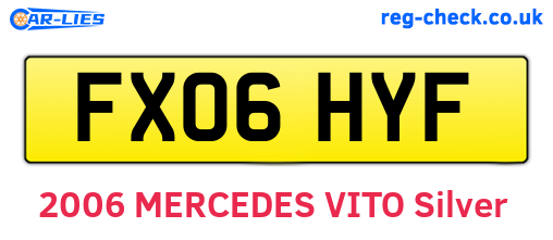 FX06HYF are the vehicle registration plates.