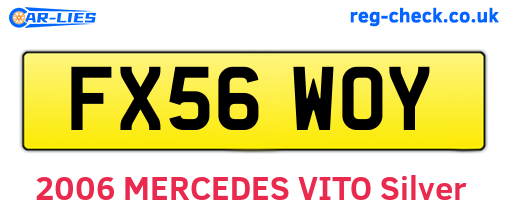 FX56WOY are the vehicle registration plates.