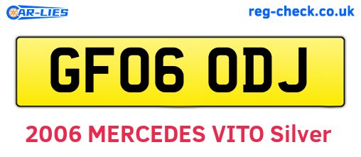 GF06ODJ are the vehicle registration plates.