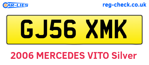 GJ56XMK are the vehicle registration plates.