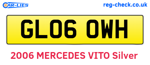 GL06OWH are the vehicle registration plates.