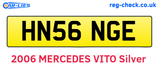 HN56NGE are the vehicle registration plates.