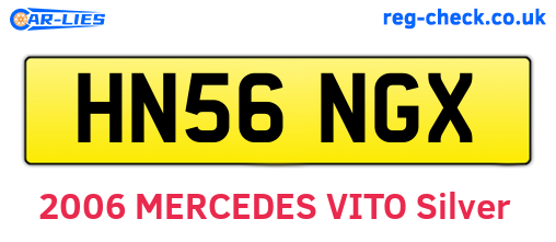 HN56NGX are the vehicle registration plates.
