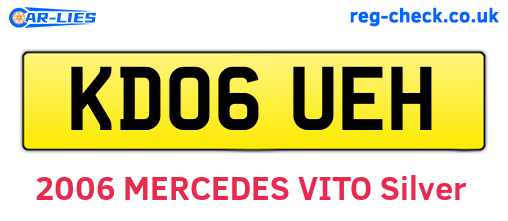 KD06UEH are the vehicle registration plates.