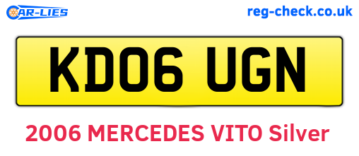 KD06UGN are the vehicle registration plates.