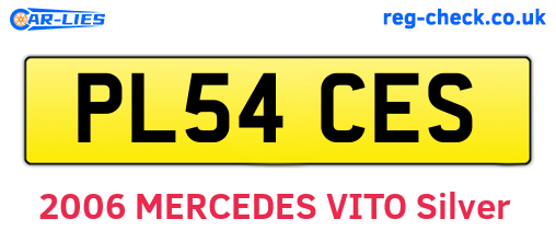 PL54CES are the vehicle registration plates.