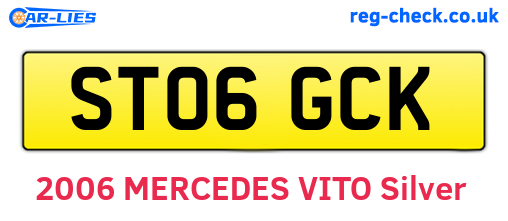 ST06GCK are the vehicle registration plates.