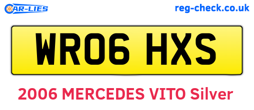 WR06HXS are the vehicle registration plates.