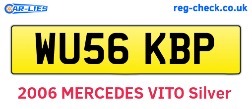 WU56KBP are the vehicle registration plates.
