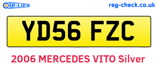 YD56FZC are the vehicle registration plates.