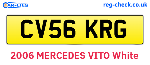 CV56KRG are the vehicle registration plates.