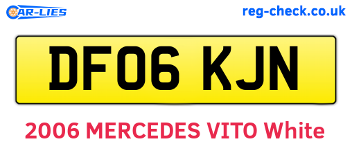 DF06KJN are the vehicle registration plates.