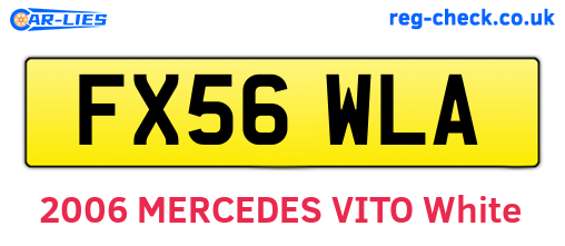 FX56WLA are the vehicle registration plates.