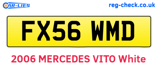 FX56WMD are the vehicle registration plates.