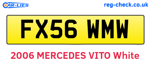 FX56WMW are the vehicle registration plates.