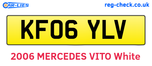 KF06YLV are the vehicle registration plates.