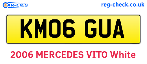 KM06GUA are the vehicle registration plates.