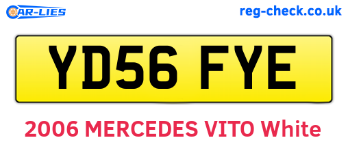 YD56FYE are the vehicle registration plates.
