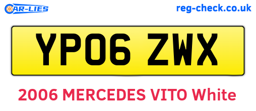YP06ZWX are the vehicle registration plates.
