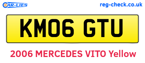KM06GTU are the vehicle registration plates.