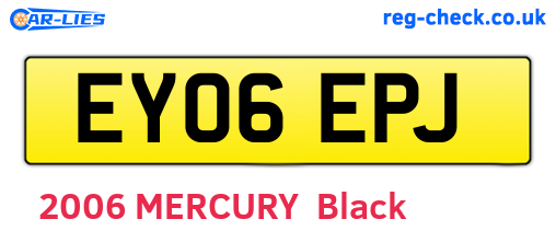 EY06EPJ are the vehicle registration plates.