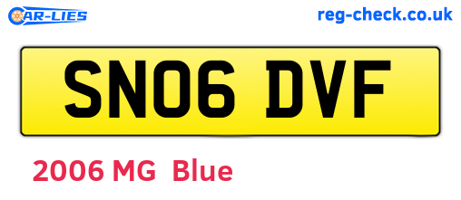 SN06DVF are the vehicle registration plates.