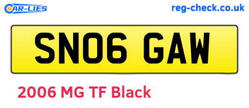 SN06GAW are the vehicle registration plates.