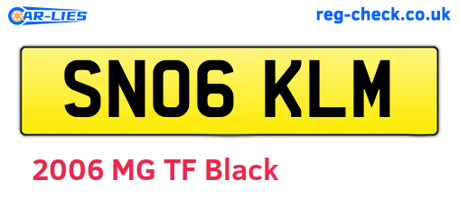 SN06KLM are the vehicle registration plates.