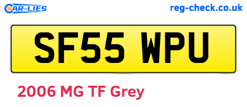 SF55WPU are the vehicle registration plates.