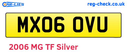 MX06OVU are the vehicle registration plates.