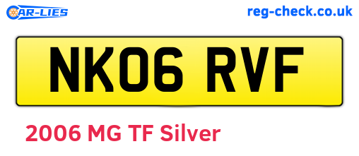 NK06RVF are the vehicle registration plates.