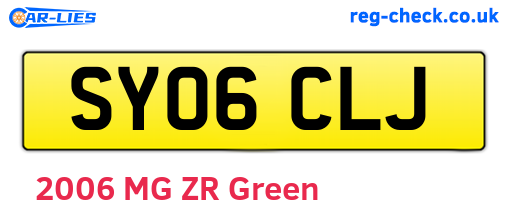 SY06CLJ are the vehicle registration plates.