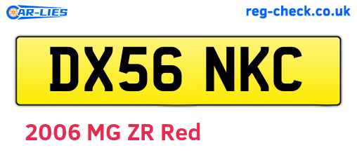DX56NKC are the vehicle registration plates.