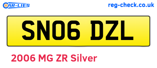SN06DZL are the vehicle registration plates.