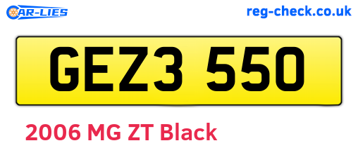 GEZ3550 are the vehicle registration plates.