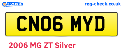 CN06MYD are the vehicle registration plates.