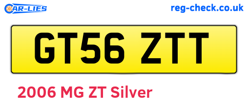 GT56ZTT are the vehicle registration plates.